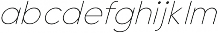 Metablue Extra Light Italic otf (200) Font LOWERCASE