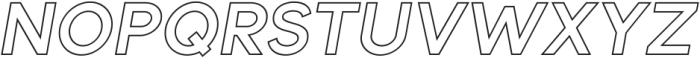Meticula Outline Italic ttf (400) Font UPPERCASE