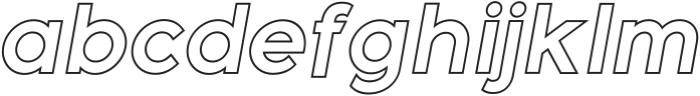 Meticula Outline Italic ttf (400) Font LOWERCASE