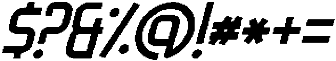 Metro Stackz Italic otf (400) Font OTHER CHARS