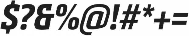 Metronic Slab Narrow Bold Italic otf (700) Font OTHER CHARS