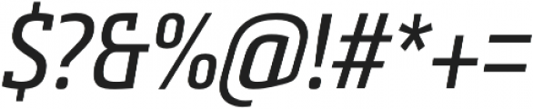 Metronic Slab Narrow Regular Italic otf (400) Font OTHER CHARS