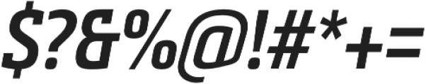 Metronic Slab Narrow SemiBold Italic otf (600) Font OTHER CHARS