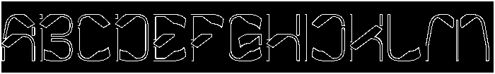 Metropolis Music-Hollow-Inverse otf (400) Font UPPERCASE
