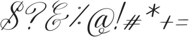 Mewskia Italic otf (400) Font OTHER CHARS