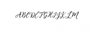 Melly Script.otf Font UPPERCASE