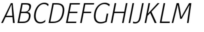 Mensa Condensed Light Italic Font UPPERCASE