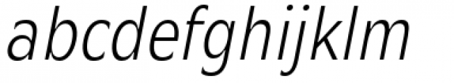 Mensa Condensed Light Italic Font LOWERCASE