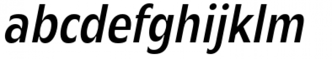 Mensa Condensed Regular Italic Font LOWERCASE