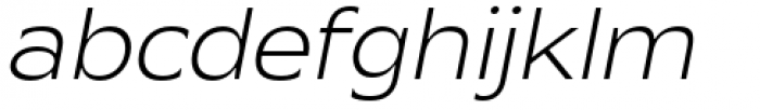 Mensa Expanded Light Italic Font LOWERCASE