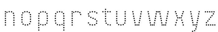 Mensrea Dots Font LOWERCASE