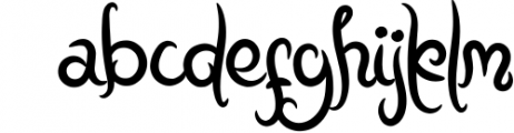 Megilan Curly Typeface Font LOWERCASE