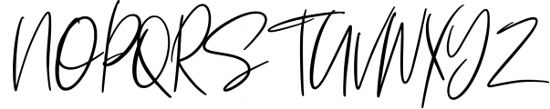 Melanott Modern Signature Font UPPERCASE