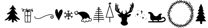 Merry Magic - Christmas Doodle Font Font UPPERCASE