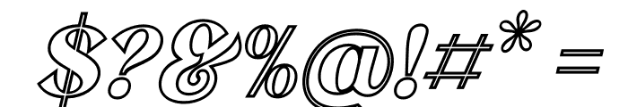 MELISA OUTLINE Italic Font OTHER CHARS