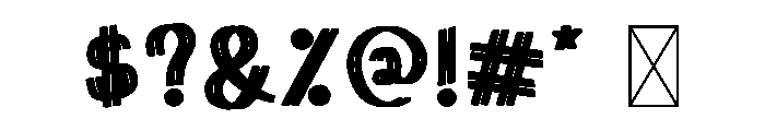 METENIC Font OTHER CHARS