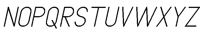 METRO POLICE LIGHT ITALIC Italic Font UPPERCASE