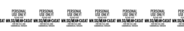 Mean Casat Bold PERSONAL USE Font OTHER CHARS