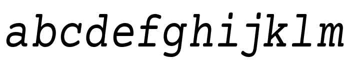 Mechanical Condensed Oblique Font LOWERCASE