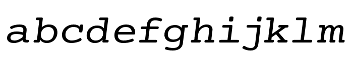 Mechanical Extended Oblique Font LOWERCASE