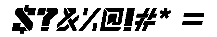Mechaside Italic Font OTHER CHARS