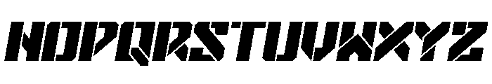 Mechaside Italic Font UPPERCASE