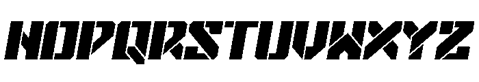Mechaside Italic Font LOWERCASE