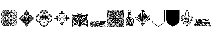 Medieval Dingbats Font LOWERCASE