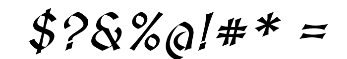 Medieval Sharp Oblique Font OTHER CHARS