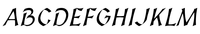 Medieval Sharp Oblique Font UPPERCASE