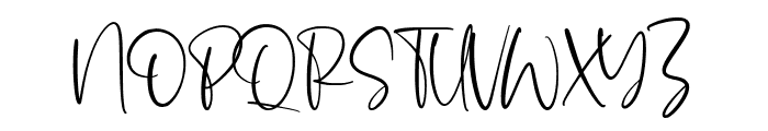 Medium Rosebud Font UPPERCASE