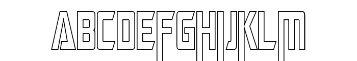 Megatron Condensed Hollow Font UPPERCASE