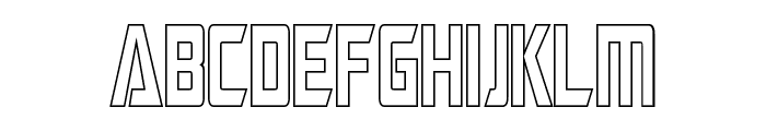 Megatron Condensed Hollow Font LOWERCASE