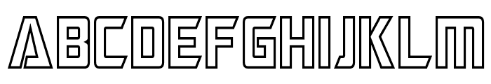Megatron Hollow Condensed Font LOWERCASE