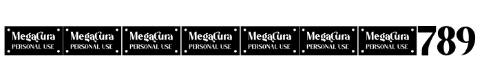 Megatura - Personal Use Font OTHER CHARS