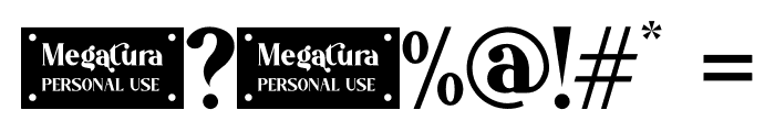 Megatura - Personal Use Font OTHER CHARS