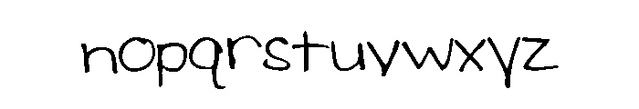 MeghansFont2 Font LOWERCASE