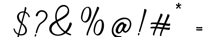 Mellisa Handwritten Regular Font OTHER CHARS