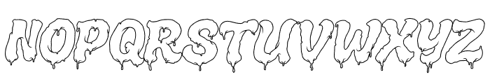 Melted Brain Outline Demo Font UPPERCASE