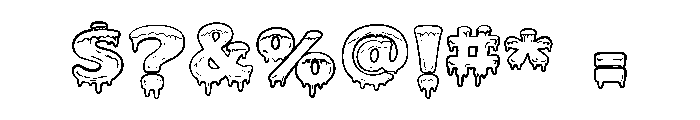 Melting Ice Font OTHER CHARS