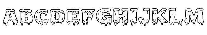 Melting Ice Font UPPERCASE
