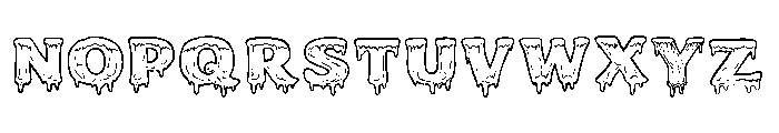 Melting Ice Font UPPERCASE