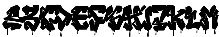 Melttrax Drip Drip Font UPPERCASE