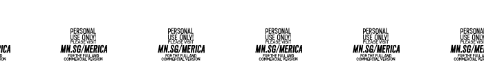 MericaFuturistBlackItalic PERSONAL USE ONLY Font OTHER CHARS