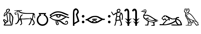 Meroitic - Hieroglyphics Font UPPERCASE