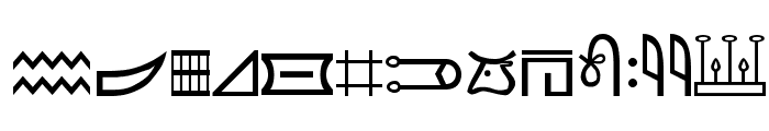 Meroitic - Hieroglyphics Font LOWERCASE