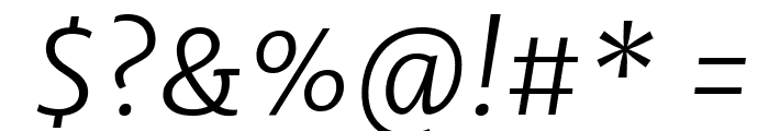 Merriweather Sans Light Italic Font OTHER CHARS