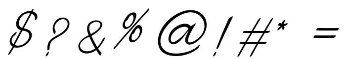 Merrxi Script Font OTHER CHARS