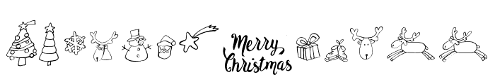 Merry Christmas Font UPPERCASE