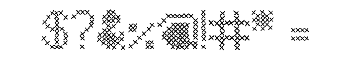 Mesh Stitch Font OTHER CHARS
